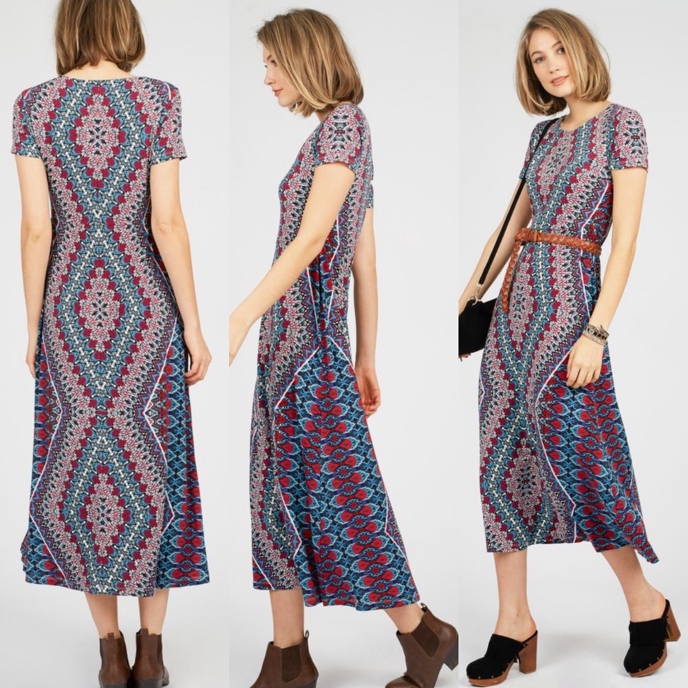 London Times Geo Midi Dress